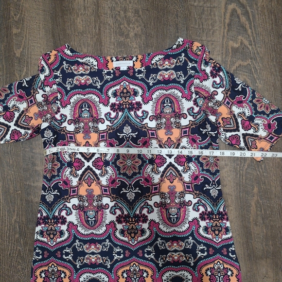 Charter Club colorful paisley patterned t-shirt - M - Picture 9 of 9